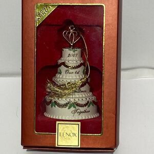 Lenox‎ Multicolor 2007 Our First Christmas Together Wedding Cake Ornament